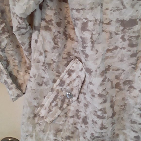 Chico's Beige & White Splatter Jkt Sz. 2 Not Worn! - Picture 6 of 8